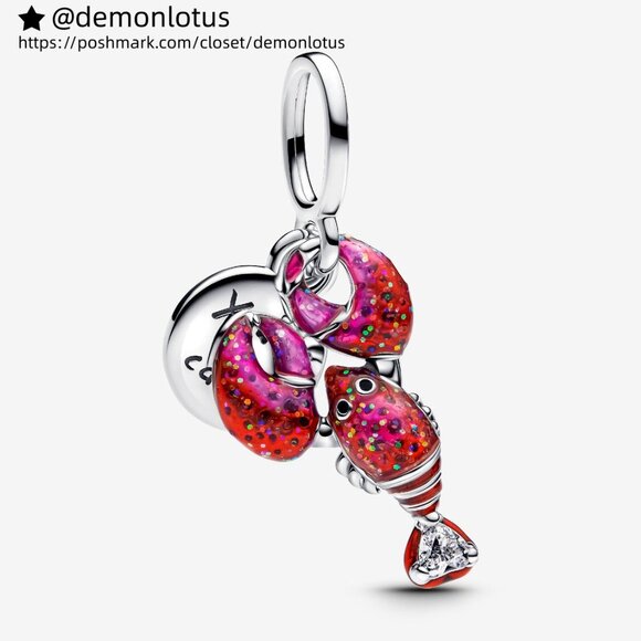 Pandora Lobster Dangle Charm - Picture 1 of 6